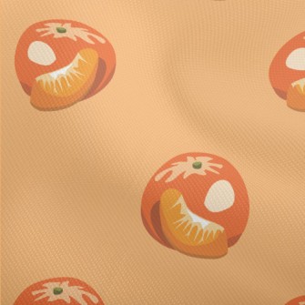 Bright Hand Painted Oranges Dobby