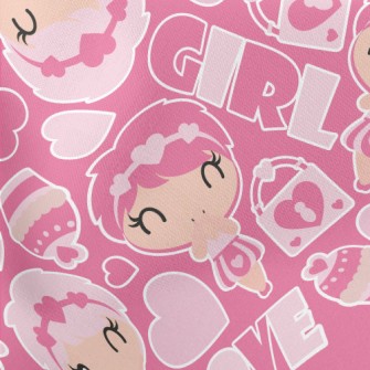 Pink Cake Girl Stretch Ponte