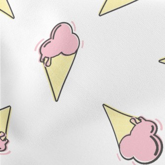 Cartoon Strawberry Cone Stretch Ponte