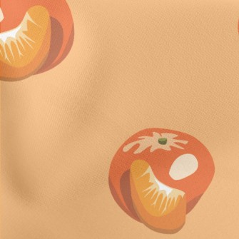 Bright Hand Painted Oranges Stretch Ponte