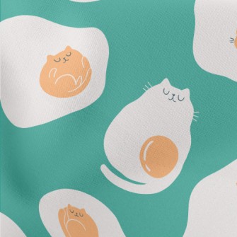 Funny Cat Fried Eggs Stretch Ponte