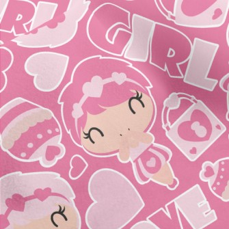 Pink Cake Girl Micro Fleece