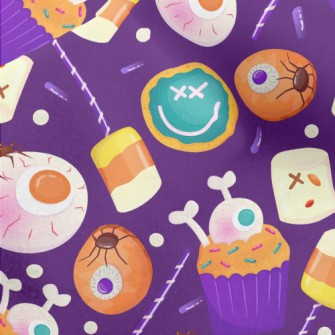 Halloween Themed Snacks Micro Fleece
