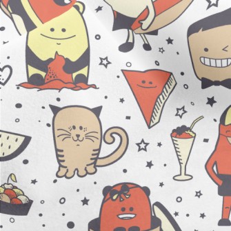 Hand Drawn Cute Monsters Micro Fleece