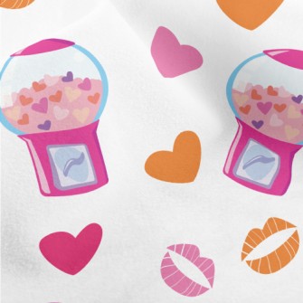 Heart Chewing Gum Machine Micro Fleece