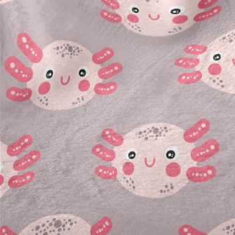 Hand Drawn Cute Salamander Minky