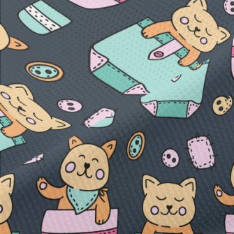 Kawaii Pocket Cat Piqué