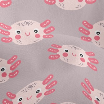 Hand Drawn Cute Salamander Lightweight Performance Linen