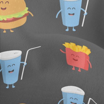 Hamburger French Fries Coke Lightweight Performance Linen