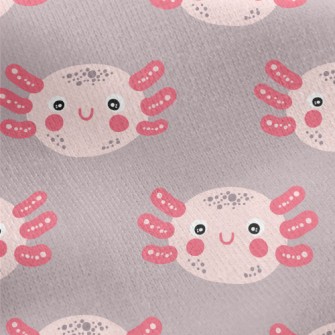 Hand Drawn Cute Salamander Jersey Backed Fleece