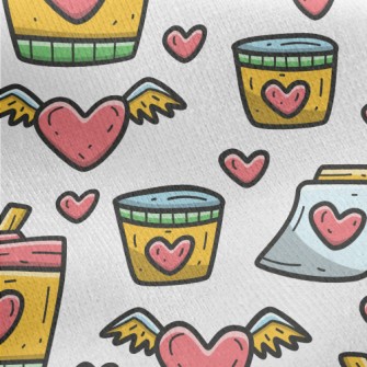 Valentine&#39;s Day Themed Gra Jersey Backed Fleece