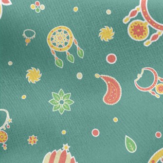 Bohemian Decoration Jersey Backed Fleece