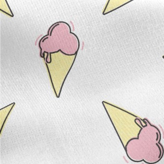 Cartoon Strawberry Cone Jersey Backed Fleece