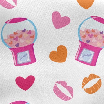 Heart Chewing Gum Machine Jersey Backed Fleece