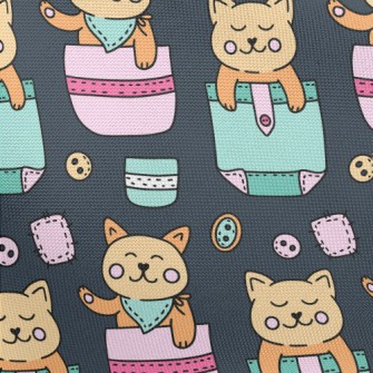 Kawaii Pocket Cat Pongee