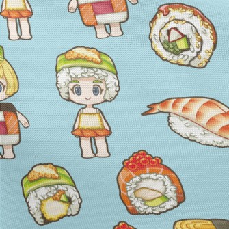 Cute Sushi Girl Pongee