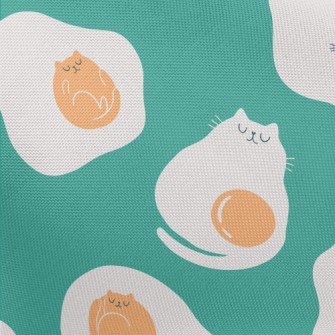 Funny Cat Fried Eggs Pongee