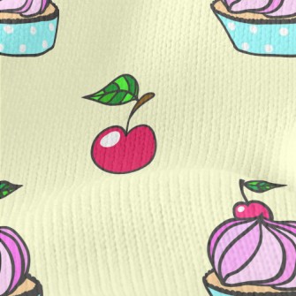 Cherry Frosting Cake Stretch Jersey