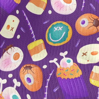 Halloween Themed Snacks Stretch Jersey