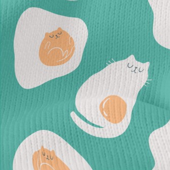 Funny Cat Fried Eggs Stretch Jersey