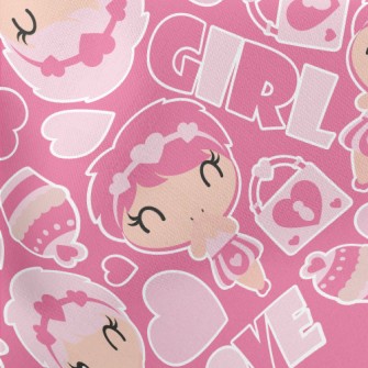 Pink Cake Girl Lightweight Cotton Poplin