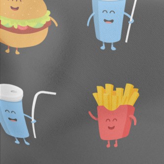 Hamburger French Fries Coke Lightweight Cotton Poplin
