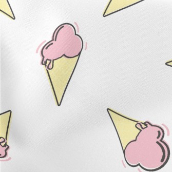 Cartoon Strawberry Cone Lightweight Cotton Poplin