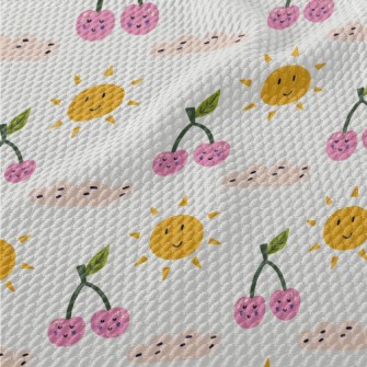 Cherry And Sun Birdseye Piqué