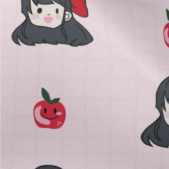 Comic Girl With Apple Chiffon