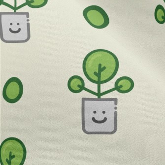 Cartoon Home Potted Plants Chiffon