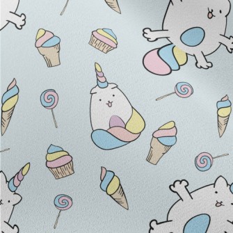 Cartoon Unicorn Cat Chiffon