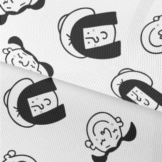Happy Hand Drawn Girl Waterproof Oxford
