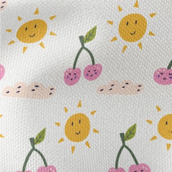 Cherry And Sun Waterproof Canvas