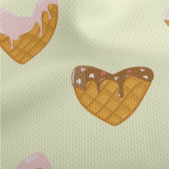 Heart Shaped Muffins Athletic Mesh Flat Back