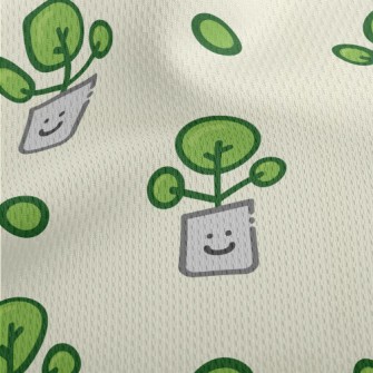 Cartoon Home Potted Plants Athletic Mesh Flat Back