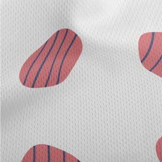 Simple Lines And Dots Athletic Mesh Flat Back