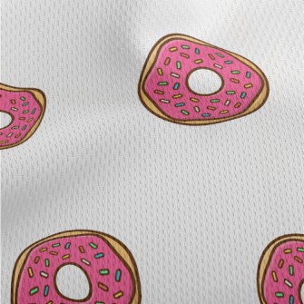 Strawberry American Donut Athletic Mesh Flat Back