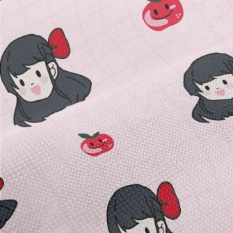 Comic Girl With Apple Performance Linen
