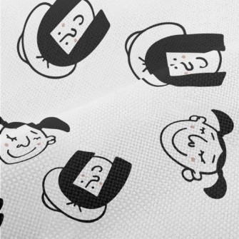 Happy Hand Drawn Girl Performance Linen