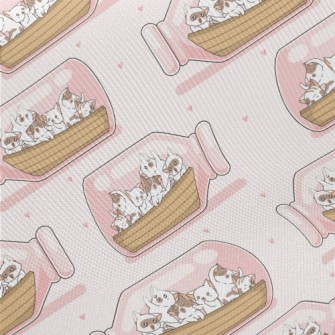 Cat And The Drift Bottle Twill