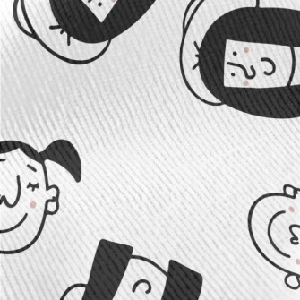 Happy Hand Drawn Girl Standard Corduroy