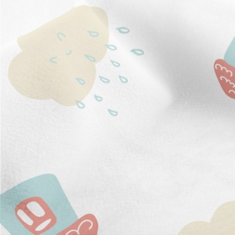 Hand Drawn Summer Afternoon Micro Fleece