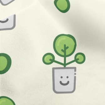 Cartoon Home Potted Plants Micro Fleece