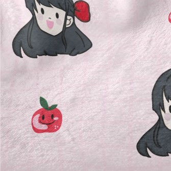 Comic Girl With Apple Minky