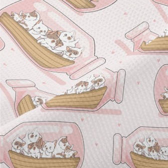 Cat And The Drift Bottle Piqué