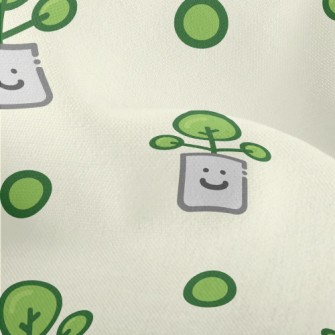 Cartoon Home Potted Plants Lightweight Performance Linen