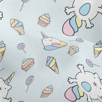Cartoon Unicorn Cat Lightweight Performance Linen