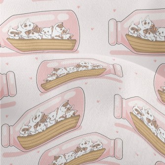 Cat And The Drift Bottle Lightweight Performance Linen