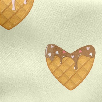 Heart Shaped Muffins Jersey Backed Fleece