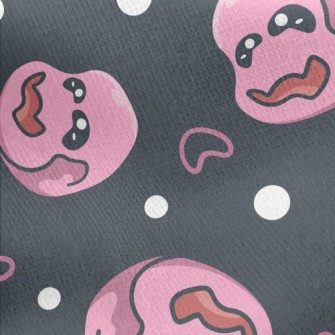 Hand Drawn Funny Alien Jersey Backed Fleece